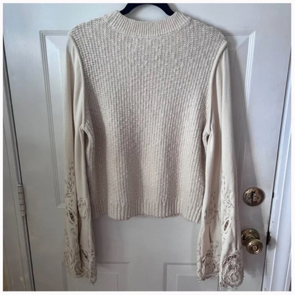 NWT Anthropologie Textured Eyelet Twofer Sweater Vest Top - Picture 9 of 11
